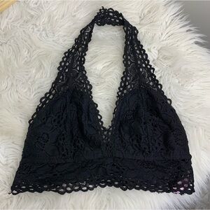 True Black Halter Bralette Size M